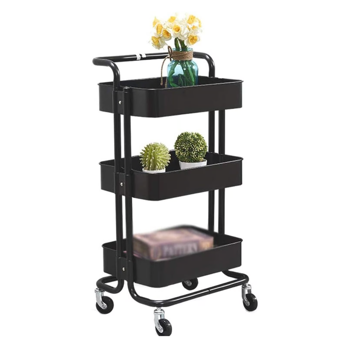 Vista 3 de Carrito organizador 3 niveles ES-3 - color: BLANCO